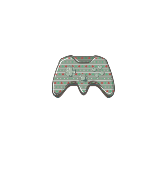 Controler Gamer Crăciun model alb pe tricou