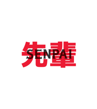 Senpai model alb pe tricou