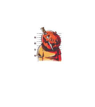 Halloween cap de dovleac închisoare model gri pe tricou