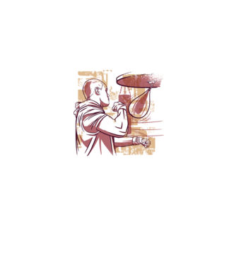 Pugilist model gri pe tricou