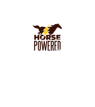 Horse Powered Cal-putere tricou călăreț model gri pe tricou