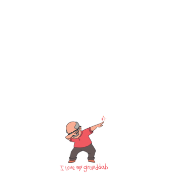 Îl iubesc pe bunicul meu model alb pe tricou