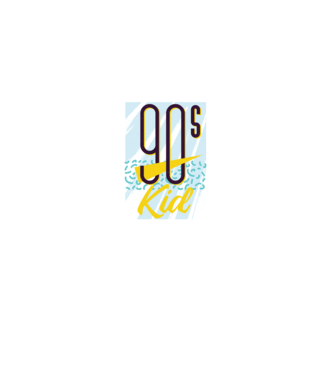 Retro 90s Kid model turcoaz pe tricou