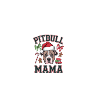 Pitbull Mama model alb pe tricou
