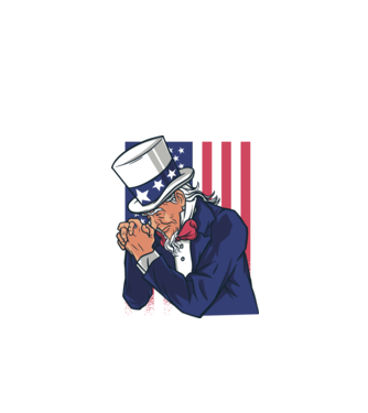 Uncle Sam se roagă model turcoaz pe tricou