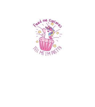 Unicorn Muffin model alb pe tricou