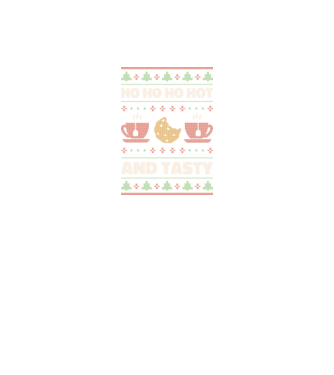 Ho Ho Ho Hot and Tasty Pulovăr urât model negru pe tricou