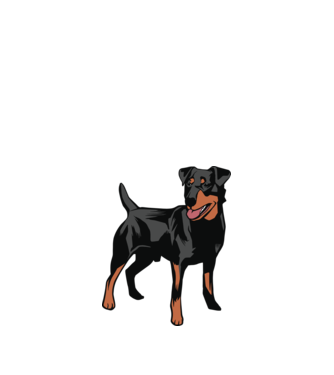 Câine de vânătoare german Terrier model nisipiu pe tricou
