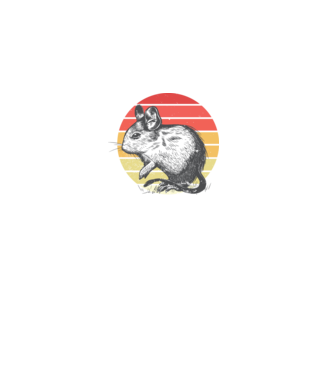Retro Degu model negru pe tricou