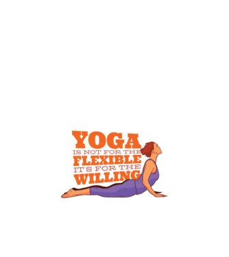 yoga perseverență model alb pe tricou