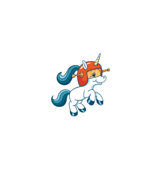 Unicorn Astronaut model negru pe tricou