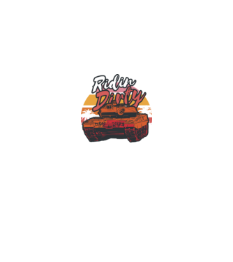 Ridin Dirty tricou cu tanc model negru pe tricou