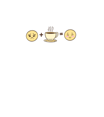 Cafea Fericire model turcoaz pe tricou