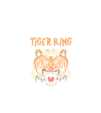 Tiger King model negru pe tricou