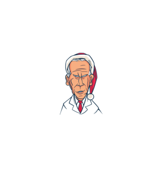 Crăciun Biden model negru pe tricou