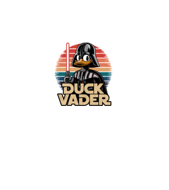 Duck Vader model negru pe tricou