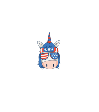 SUA unicorn model negru pe tricou