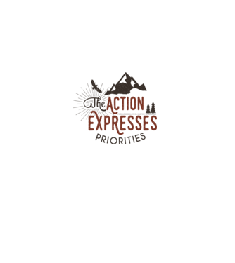 The action expresses priorities model alb pe tricou
