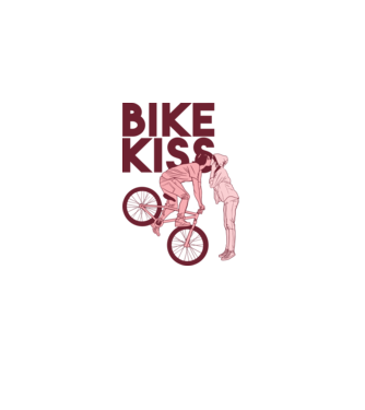 Pupici cu bicicletă model roz deschis pe tricou