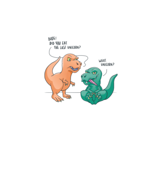 Tricou cu Dinozaur amuzant model alb pe tricou