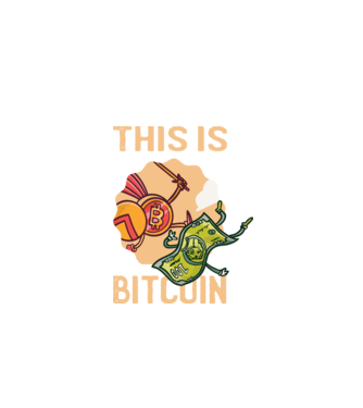 This is Bitcoin model negru pe tricou