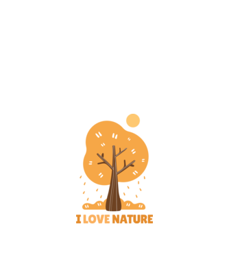 I Love Nature model negru pe tricou