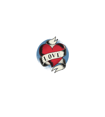 'Love Tatuaj pentru Valentine''s Day' model negru pe tricou
