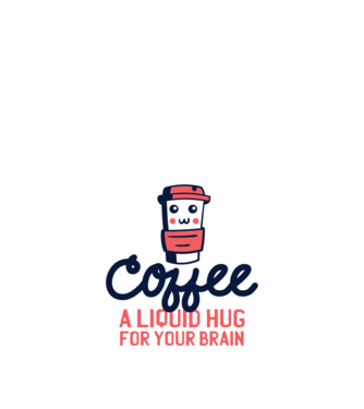 Cafea - o îmbrățișare lichidă pentru creier model nisipiu pe tricou