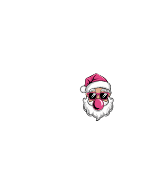 Bubble gum Santa 2 model negru pe tricou