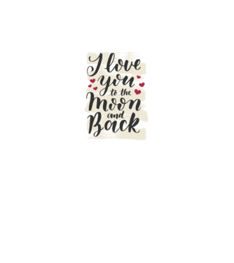 'I love you to the moon and back tricou drăguț Valentine''s Day' model gri pe tricou