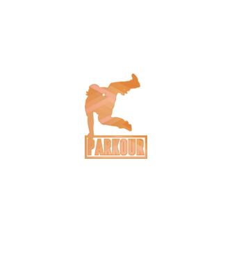 Tricou Parkour cu inscripție model alb pe tricou