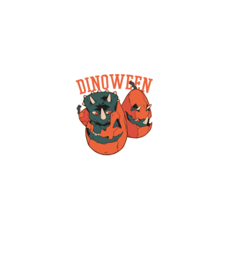 Dinoween model negru pe tricou