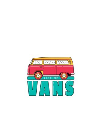 Life of Vans model alb pe tricou