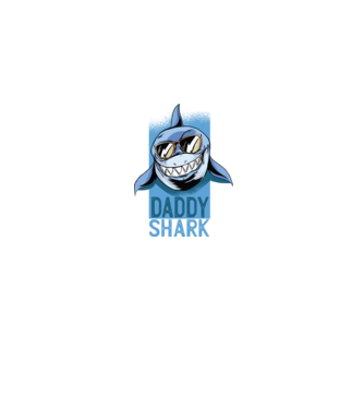 Daddy Shark tricou pentru tata model albastru jeanși pe tricou
