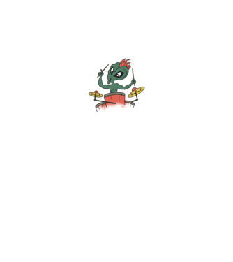Alien baterist model negru pe tricou