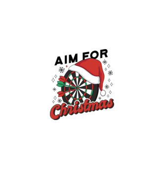 Darts Crăciun model alb pe tricou