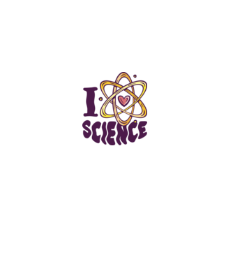 I Love Science știință model alb pe tricou