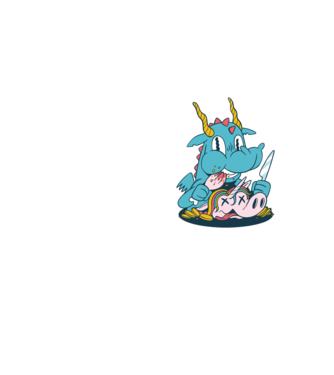 Dragonul a mâncat unicornul model galben neon pe tricou