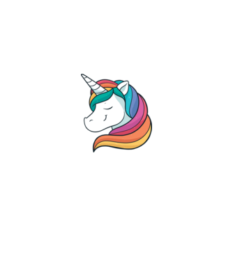 Cap de unicorn model roz deschis pe tricou