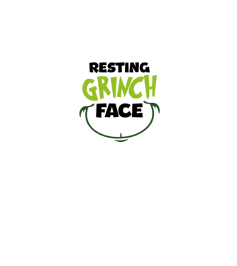 Resting Grinch face model alb pe tricou
