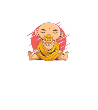 Baby Buddha cu suzetă tricou amuzant model turcoaz pe tricou