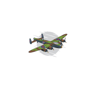Avion bombardier Lancaster model albastru jeanși pe tricou
