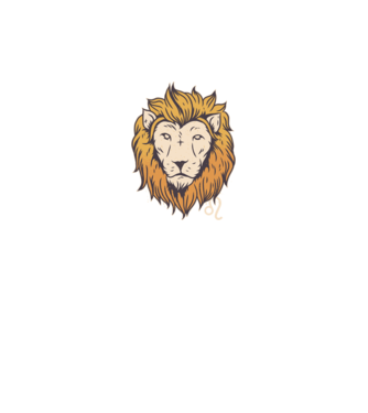 Lion head Horoscope model gri pe tricou