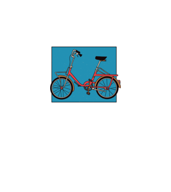 Bicicletă Camping model alb pe tricou