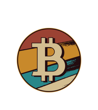 Bitcoin retro model alb pe tricou