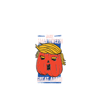 Make Halloween Great Again Trump model negru pe tricou