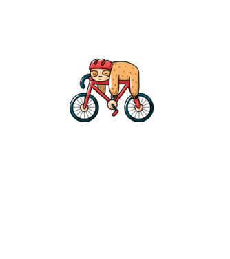 Leneș pe bicicletă model turcoaz pe tricou