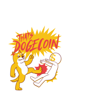 Thats Dogecoin model alb pe tricou
