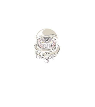 Cthulhu Astronaut model negru pe tricou