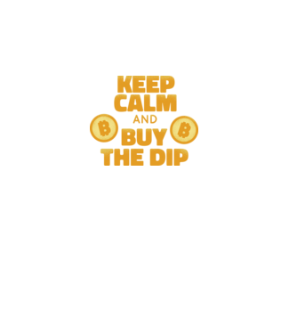 Keep calm and buy the dip Bitcoin model negru pe tricou